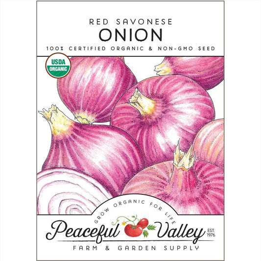 Organic Red Savonese Onion from $3.99 - Grow Organic Red Savonese Onion Seeds (Organic) Vegetable Seeds
