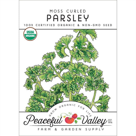 Organic Parsley, Moss Curled - Grow Organic Organic Parsley, Moss Curled Herb Seeds