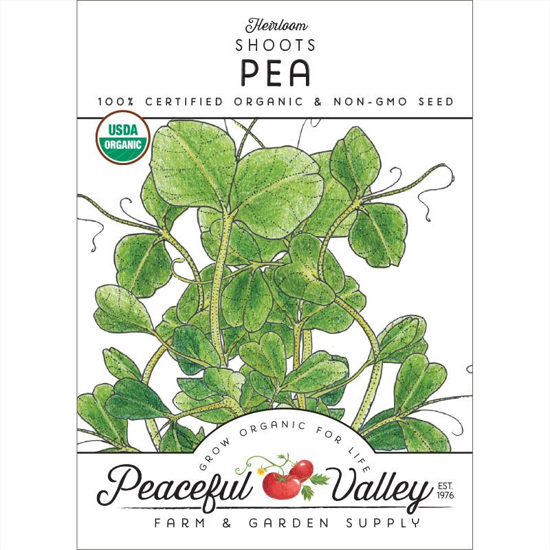 Shoots Pea Seeds (Organic) - Grow Organic Shoots Pea Seeds (Organic) Vegetable Seeds