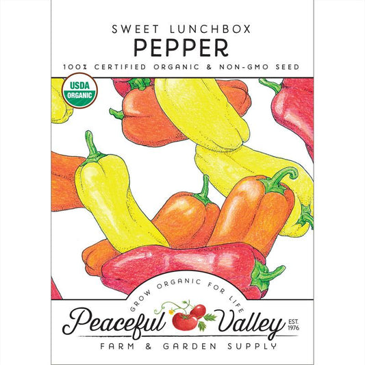 Lunchbox Sweet Pepper Seeds (Organic) - Grow Organic Lunchbox Sweet Pepper Seeds (Organic) Vegetable Seeds
