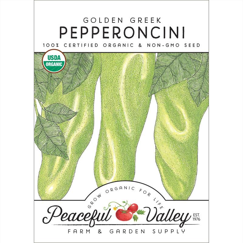 Greek Golden Pepperoncini Seeds (Organic) - Grow Organic Greek Golden Pepperoncini Seeds (Organic) Vegetable Seeds