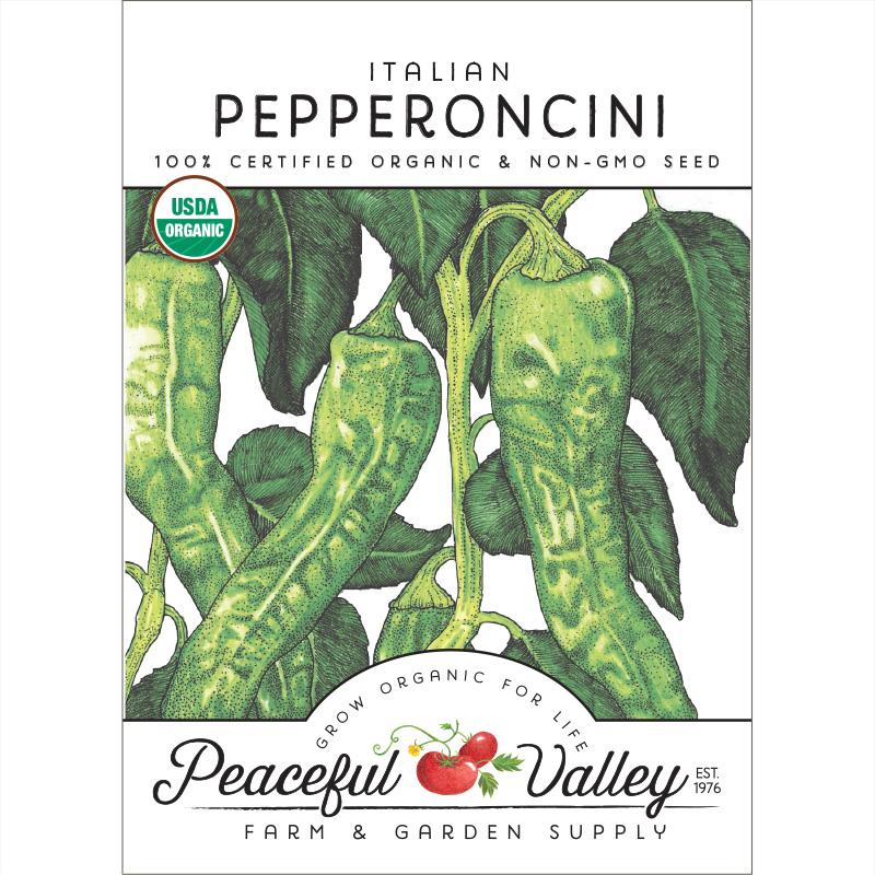 Italian Pepperoncini Seeds - Grow Organic Italian Pepperoncini Seeds (Organic) Vegetable Seeds