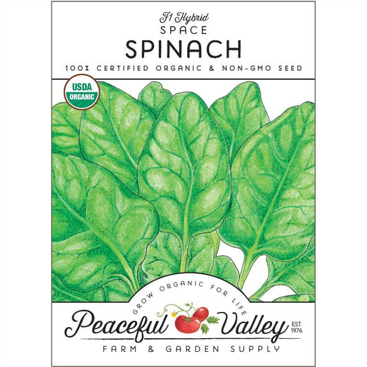 Organic Space Spinach from $3.99 - Grow Organic Space Spinach Seeds (Organic) Vegetable Seeds