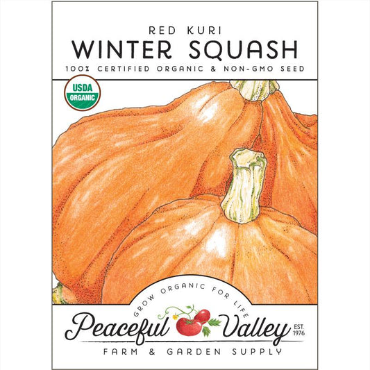 Organic Red Kuri Winter Squash from $3.99 - Grow Organic Red Kuri Winter Squash Seeds (Organic) Vegetable Seeds