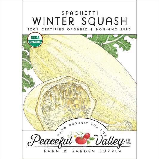 Spaghetti Winter Squash Seeds (Organic) - Grow Organic Spaghetti Winter Squash Seeds (Organic) Vegetable Seeds