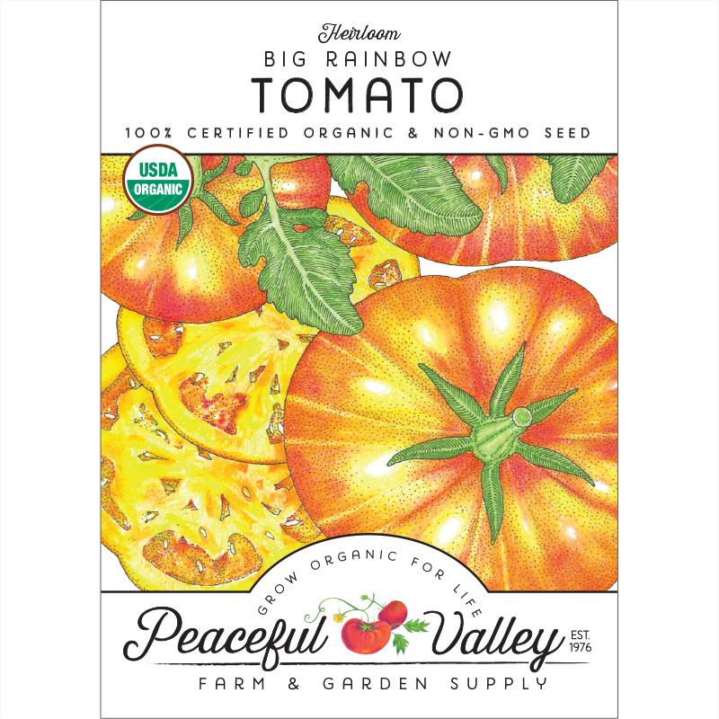 Big Rainbow Tomato Seeds (Organic) - Grow Organic Big Rainbow Tomato Seeds (Organic) Vegetable Seeds