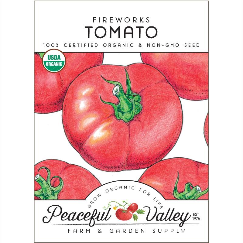 Organic Fireworks Tomato from $3.99 - Grow Organic Fireworks Tomato Seeds (Organic) Vegetable Seeds