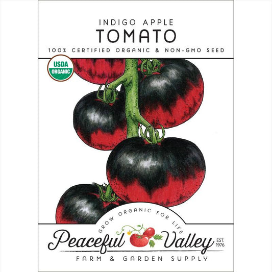 Indigo Apple Tomato Seeds (Organic) - Grow Organic Indigo Apple Tomato Seeds (Organic) Vegetable Seeds