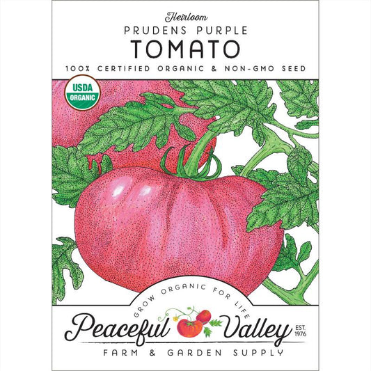 Prudens Purple Tomato Seeds (Organic) - Grow Organic Prudens Purple Tomato Seeds (Organic) Vegetable Seeds