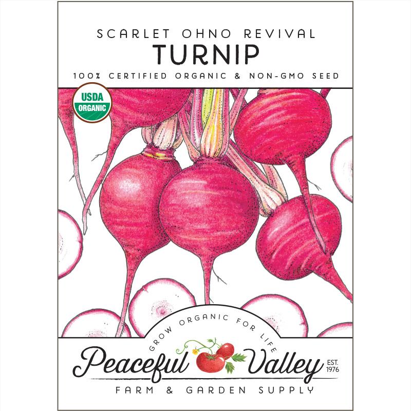 Organic Scarlet Ohno Revival Turnip from $3.99 Scarlet Ohno Revival Turnip Seeds (Organic) Vegetable Seeds