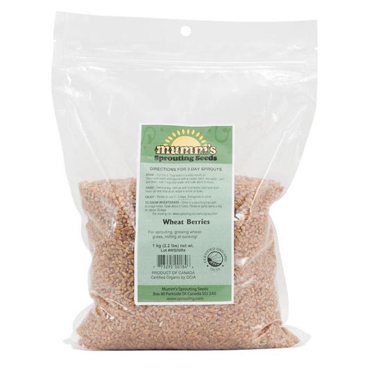 Organic Wheat Red Sprouting 2.2 lb - Grow Organic Organic Wheat Red Sprouting 2.2 lb Vegetable Seeds