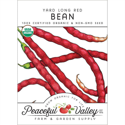 Yard Long Red Pole Bean Seeds (Organic) - Grow Organic Yard Long Red Pole Bean Seeds (Organic) Vegetable Seeds