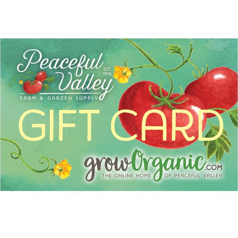 Peaceful Valley Digital Gift Card - Grow Organic Peaceful Valley Digital Gift Card Gift Cards