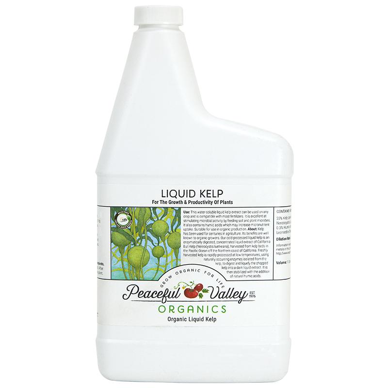 Peaceful Valley Organic Liquid Kelp (Quart) - Grow Organic Peaceful Valley Organic Liquid Kelp (Quart) Fertilizer