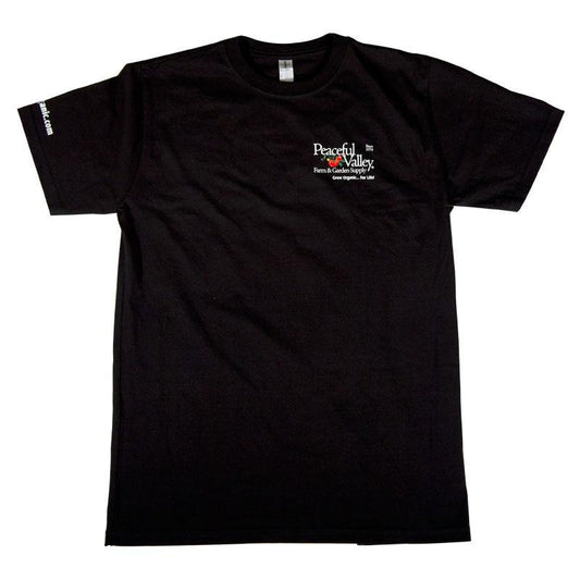 Peaceful Valley's Organic Black T-Shirt (Large) Peaceful Valley's Organic Black T-Shirt (Large) Apparel and Accessories