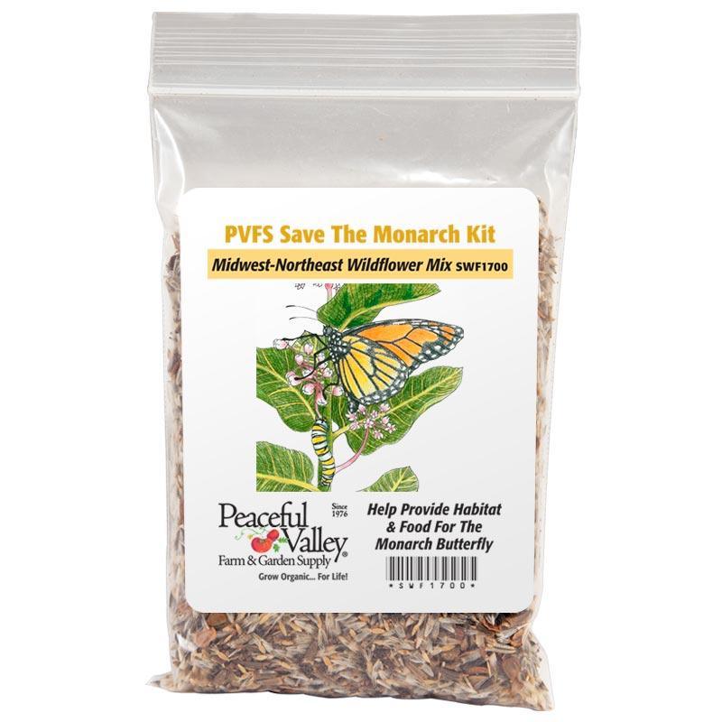 Save the Monarch Kit - Midwest to Northeast (1/8 lb) Peaceful Valley Save the Monarch Kit - Midwest to Northeast (1/8 lb) Flower Seeds