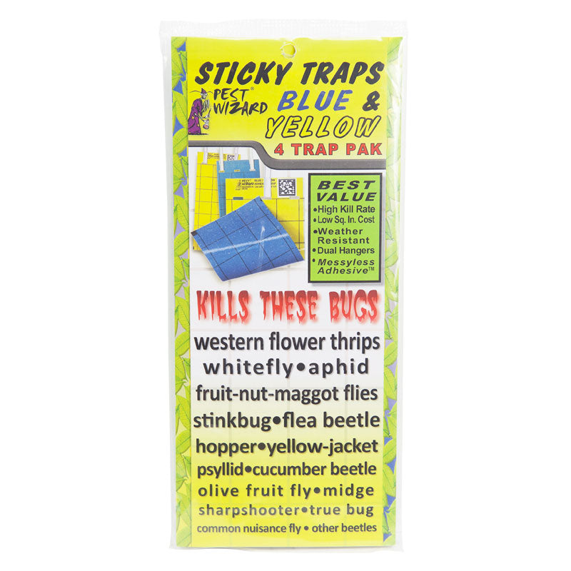 Pest Wizard Green Sticky Card Trap 4-Pack
