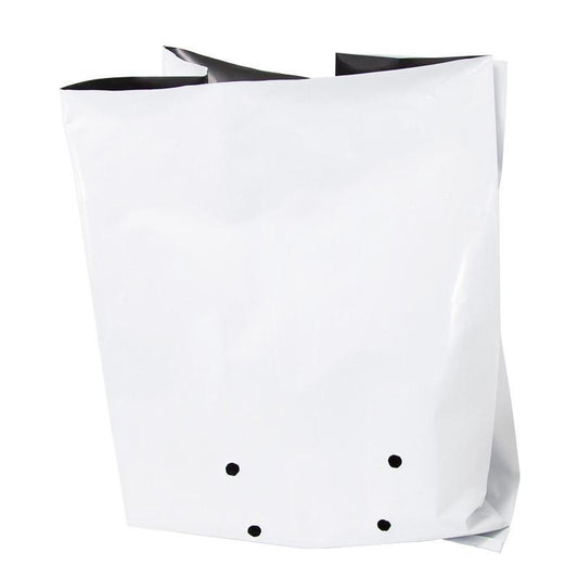 Plastic Nursery Grow Bags White (10 Gal) - Grow Organic Plastic Nursery Grow Bags White (10 Gal) Growing