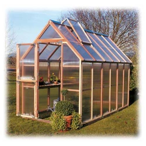 Redwood Greenhouse Kit (Mt Hood 6' x 12') - Grow Organic Redwood Greenhouse Kit (Mt Hood 6' x 12') Growing