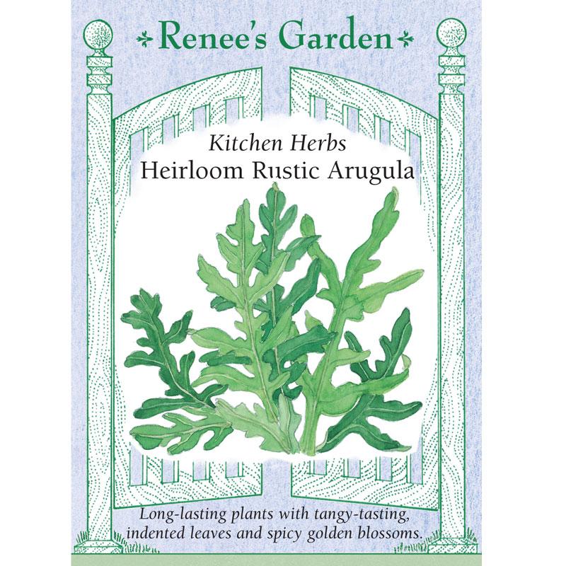 Renee's Garden Arugula Rustic (Heirloom) - Grow Organic Renee's Garden Arugula Rustic (Heirloom) Vegetable Seeds