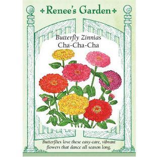 Renee's Garden Butterfly Zinnia Cha-Cha-Cha - Grow Organic Renee's Garden Butterfly Zinnia Cha-Cha-Cha Flower Seed & Bulbs