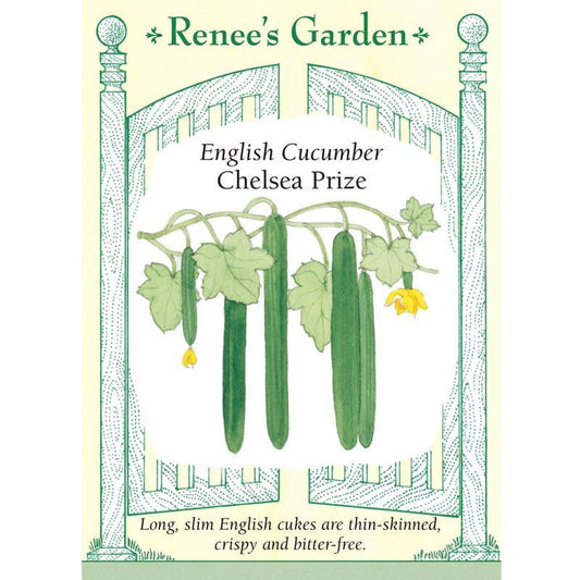 Renee's Garden Cucumber English Chelsea Prize - Grow Organic Renee's Garden Cucumber English Chelsea Prize Vegetable Seeds