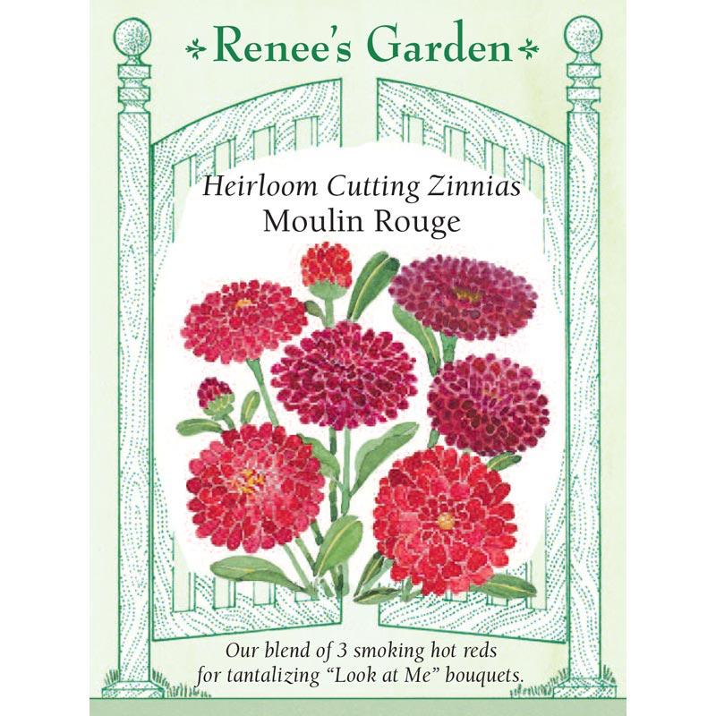Renee's Garden Cutting Zinnia Moulin Rouge (Heirloom) Renee's Garden Cutting Zinnia Moulin Rouge (Heirloom) Flower Seed & Bulbs