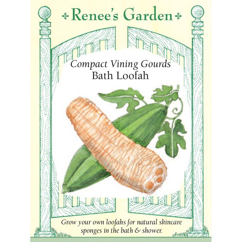Renee's Garden Gourd Compact Vining Bath Loofah Renee's Garden Gourd Compact Vining Bath Loofah Vegetable Seeds