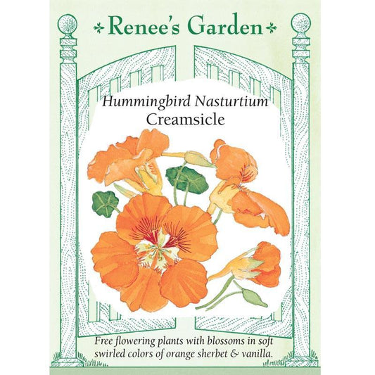 Renee's Garden Hummingbird Nasturtium Creamsicle (Heirloom) Renee's Garden Hummingbird Nasturtium Creamsicle (Heirloom) Flower Seed & Bulbs