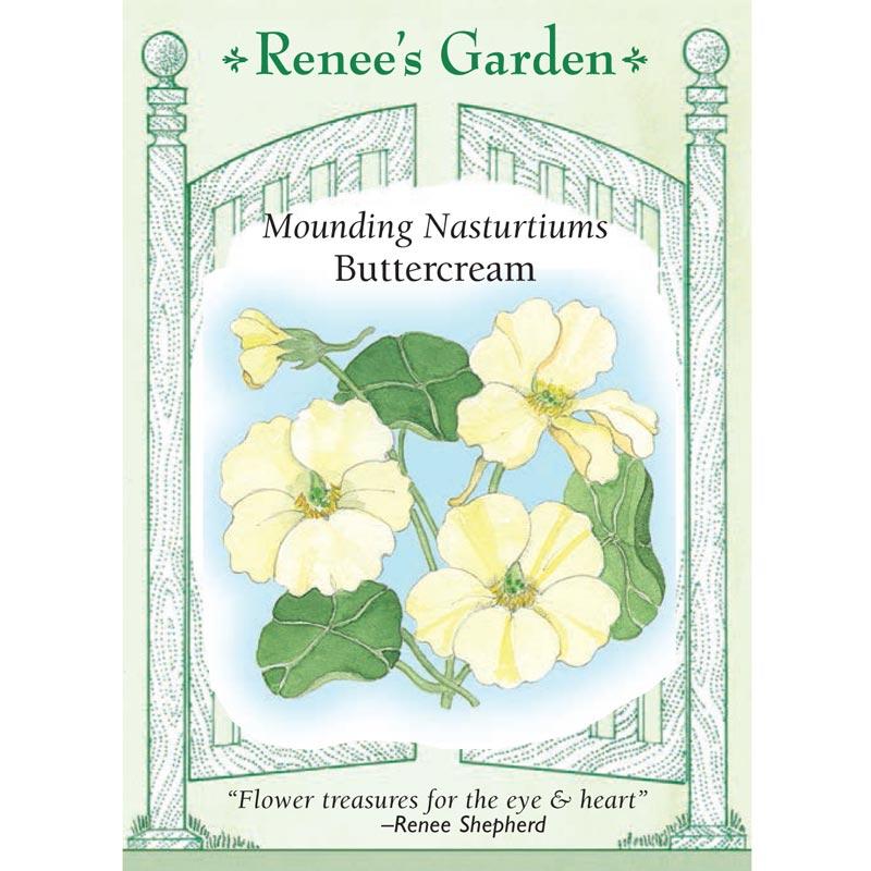 Renee's Garden Nasturtium Mounding Buttercream (Heirloom) Renee's Garden Nasturtium Mounding Buttercream (Heirloom) Flower Seed & Bulbs