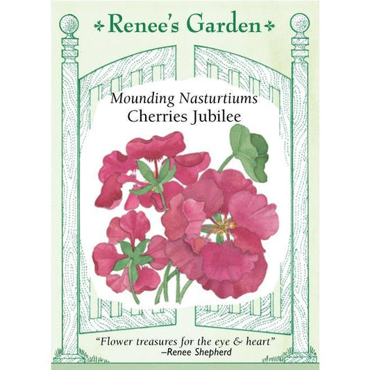 Renee's Garden Nasturtium Mounding Cherries Jubilee Heirloom Renee's Garden Nasturtium Mounding Cherries Jubilee (Heirloom) Flower Seed & Bulbs