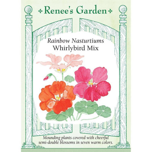 Renee's Garden Nasturtium Rainbow Whirlybird Mix Renee's Garden Nasturtium Rainbow Whirlybird Mix Flower Seed & Bulbs