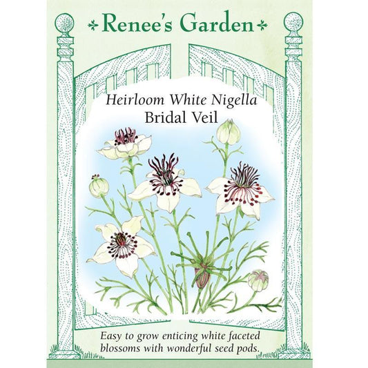 Renee's Garden Nigella Bridal Veil White (Heirloom) Renee's Garden Nigella Bridal Veil White (Heirloom) Flower Seed & Bulbs