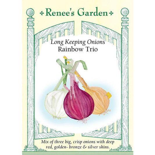 Renee's Garden Onion Long Keeping Rainbow Trio Renee's Garden Onion Long Keeping Rainbow Trio Vegetable Seeds