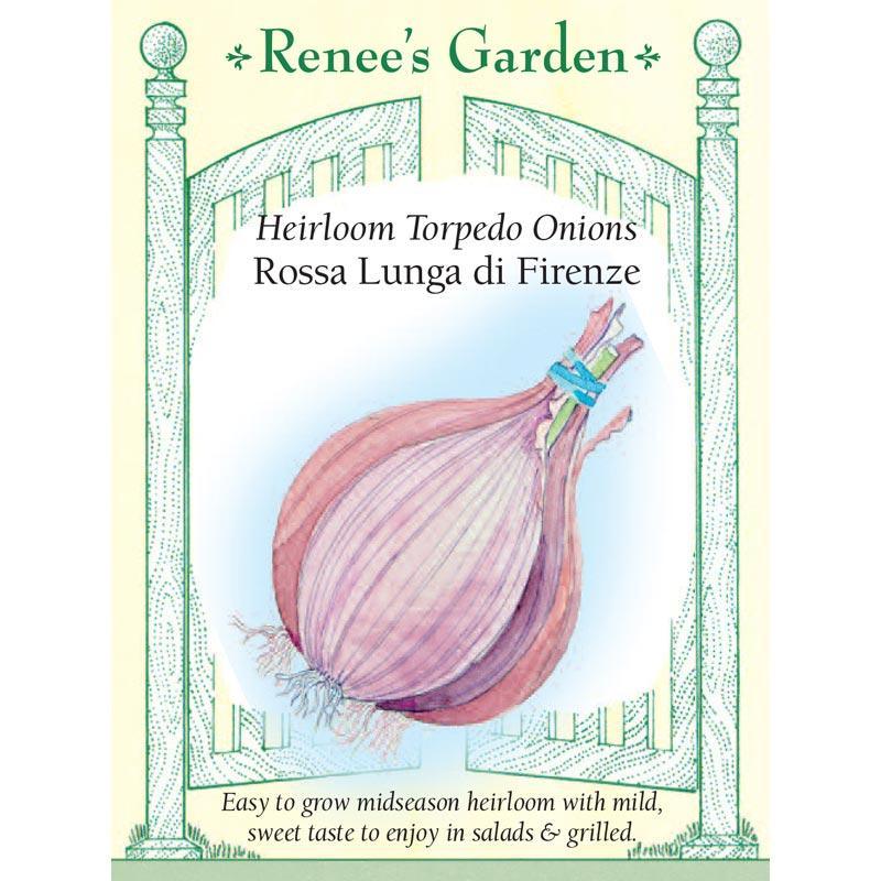 Renee's Garden Onion Rossa Lunga di Firenze (Heirloom) Renee's Garden Onion Rossa Lunga di Firenze (Heirloom) Vegetable Seeds