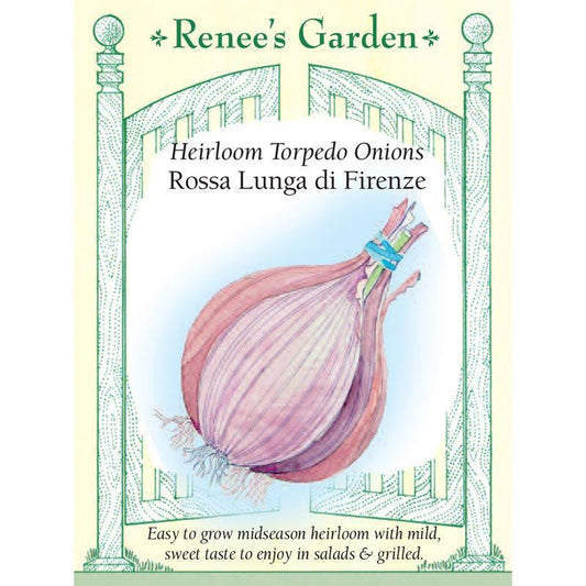 Renee's Garden Onion Rossa Lunga di Firenze (Heirloom) Renee's Garden Onion Rossa Lunga di Firenze (Heirloom) Vegetable Seeds