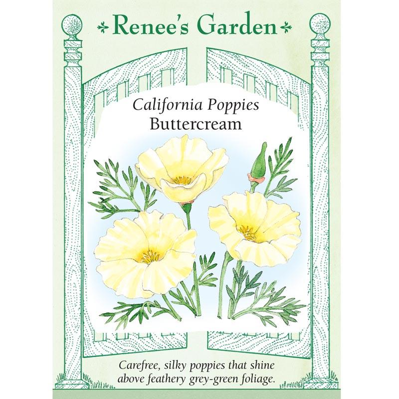 Renee's Garden Poppy California Buttercream (Heirloom) Renee's Garden Poppy California Buttercream (Heirloom) Flower Seed & Bulbs
