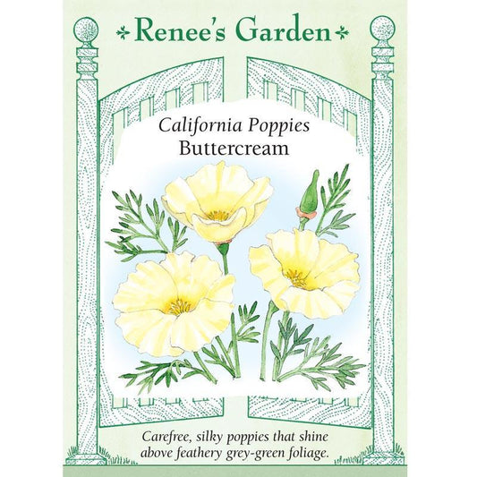 Renee's Garden Poppy California Buttercream (Heirloom) Renee's Garden Poppy California Buttercream (Heirloom) Flower Seed & Bulbs