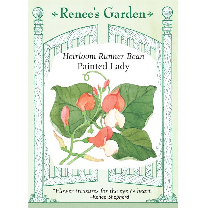 Renee's Garden Runner Bean Painted Lady (Heirloom) Renee's Garden Runner Bean Painted Lady (Heirloom) Flower Seed & Bulbs
