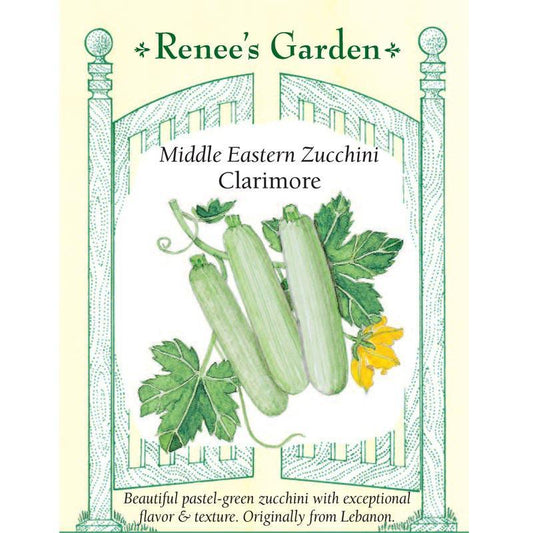 Renee's Garden Squash Summer Zucchini Mid-East Clarimore Renee's Garden Squash Summer Zucchini Mid-East Clarimore Vegetable Seeds