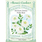 Renee's Garden Zinnia Polar Bear (Heirloom) - Grow Organic Renee's Garden Zinnia Polar Bear (Heirloom) Flower Seed & Bulbs
