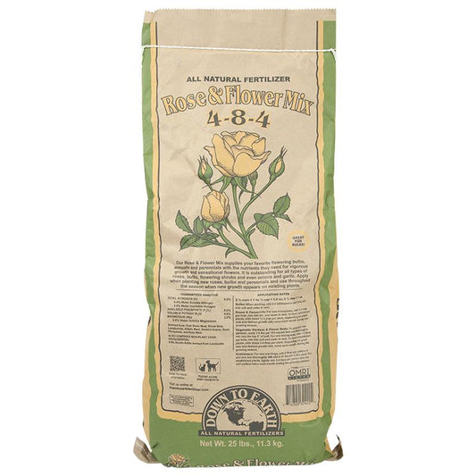 Rose and Flower Mix 4-8-4 (25 lb Bag) - Grow Organic Rose and Flower Mix 4-8-4 (25 lb Bag) Fertilizer