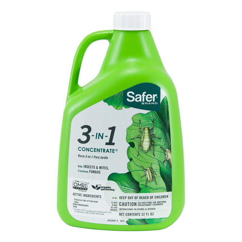 Safer 3-In-1 Garden Spray (32 oz concentrate) - Grow Organic Safer 3-In-1 Garden Spray (32 oz concentrate) Weed and Pest