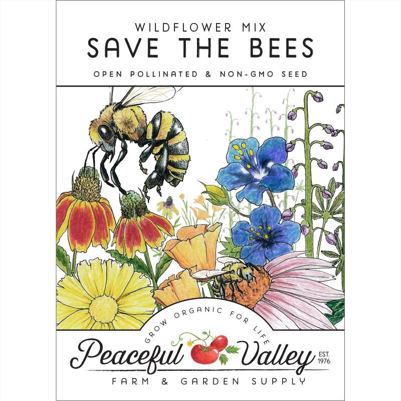 Save the Bees Wildflower Mix (pack) - Grow Organic Save the Bees Wildflower Mix (pack) Flower Seeds