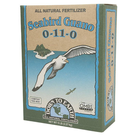 Seabird Guano Hi P 0-11-0 (5 Lb Box) - Grow Organic Seabird Guano Hi P 0-11-0 (5 lb Box) Fertilizer