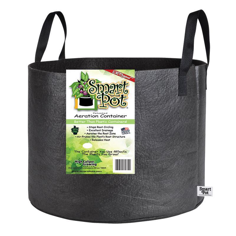 Smart Pot with Handles - Black (15 Gal) - Grow Organic Smart Pot with Handles - Black (15 Gal) Growing