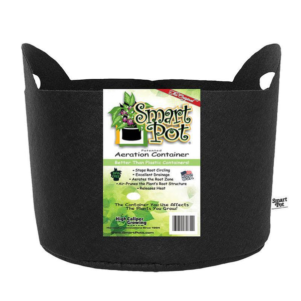 smart pot planter Smart Pot Black 5 Gallon w/ handles