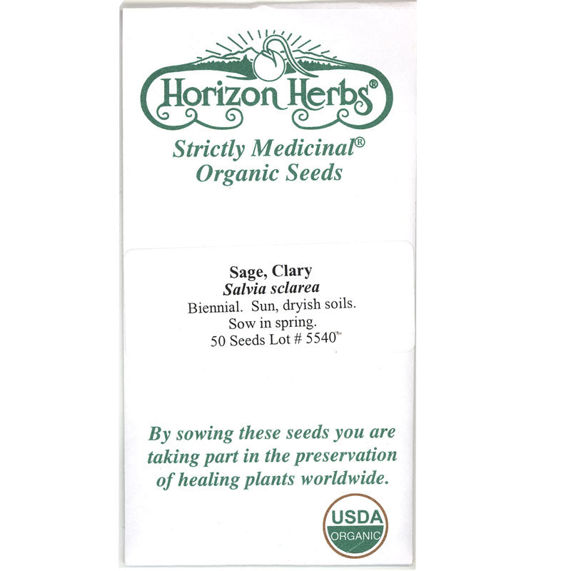 Strictly Medicinal Organic Clary Sage - Grow Organic Strictly Medicinal Organic Clary Sage Herb Seeds