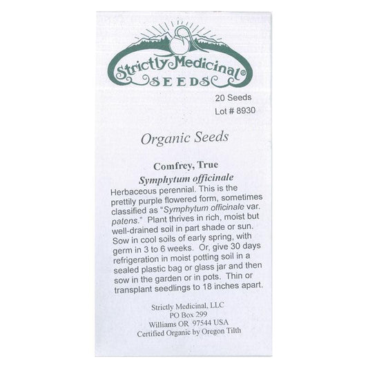 True Comfrey Seeds (Organic) Strictly Medicinal