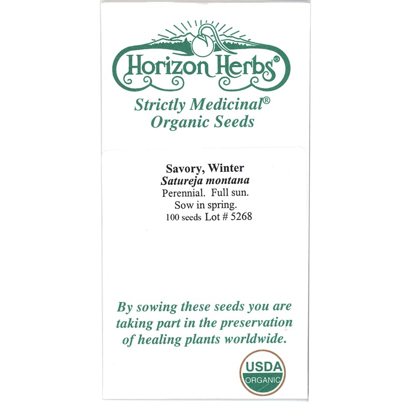 Strictly Medicinal Organic Winter Savory - Grow Organic Strictly Medicinal Organic Winter Savory Herb Seeds